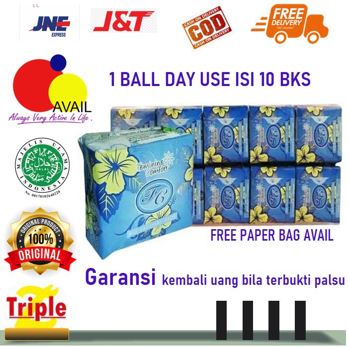 Avail Biru Pembalut Day Use Paket Grosir