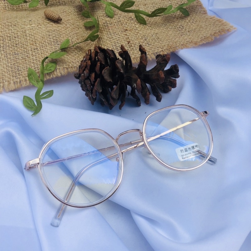 Lysa glasses / frame kacamata korea vintage korean kaca mata minus sunglasses anti radiasi anti blue antiradiasi radiation bening putih lensa