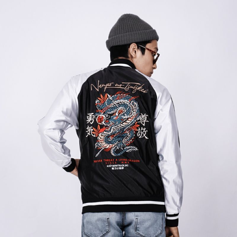 jaket sukajan art Nanpo dragon full bordir size XXL (BNWT)