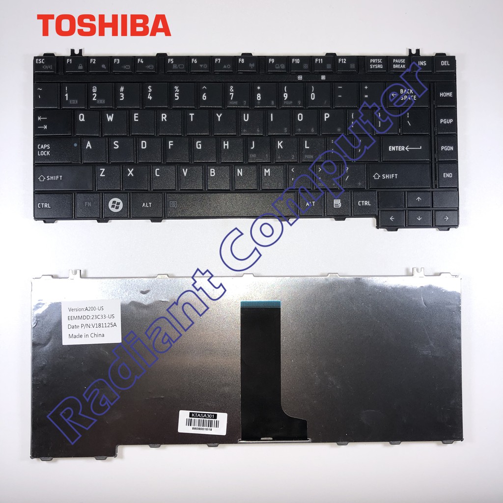 Keyboard Toshiba Satellite A200 A300 L300 L445 L510 M200 M300 MATTE