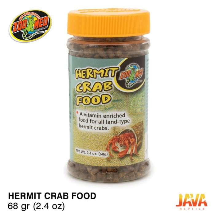 Zoomed Hermit Crab Food makanan kelomang kumang umang