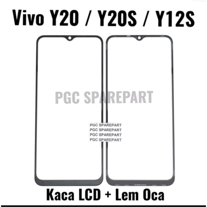 Original Kaca LCD Glass Plus Lem Oca Vivo Y20 2020 - Y20s - Y12s