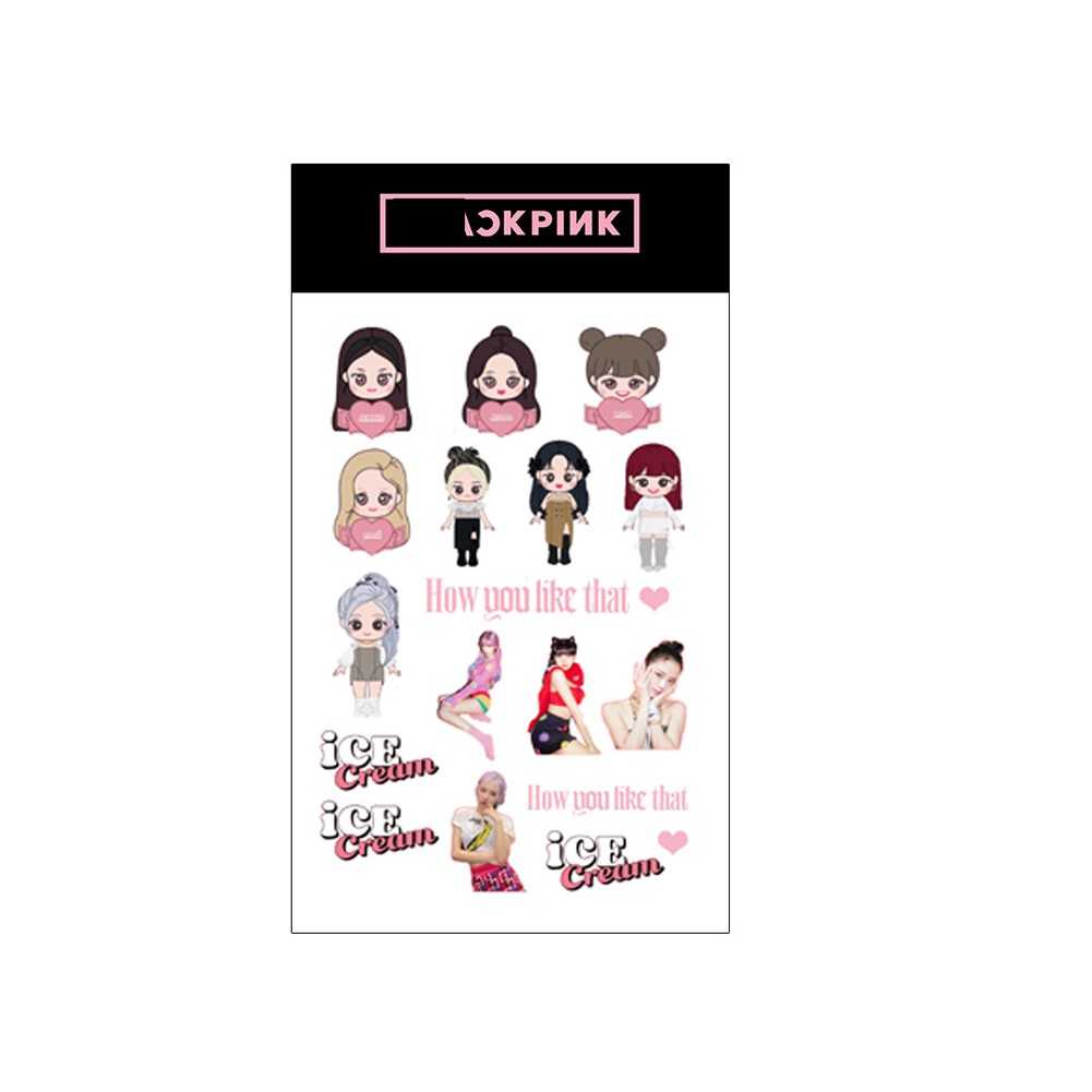 Stiker Transparan Anti Air Motif Bts/Blackpink Untuk Koleksi