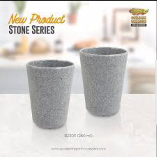 star seller berkualitas [ ABU/ STONE ] Gelas Ulir Datar 3 inch 260 ml / Golden Dragon B2303