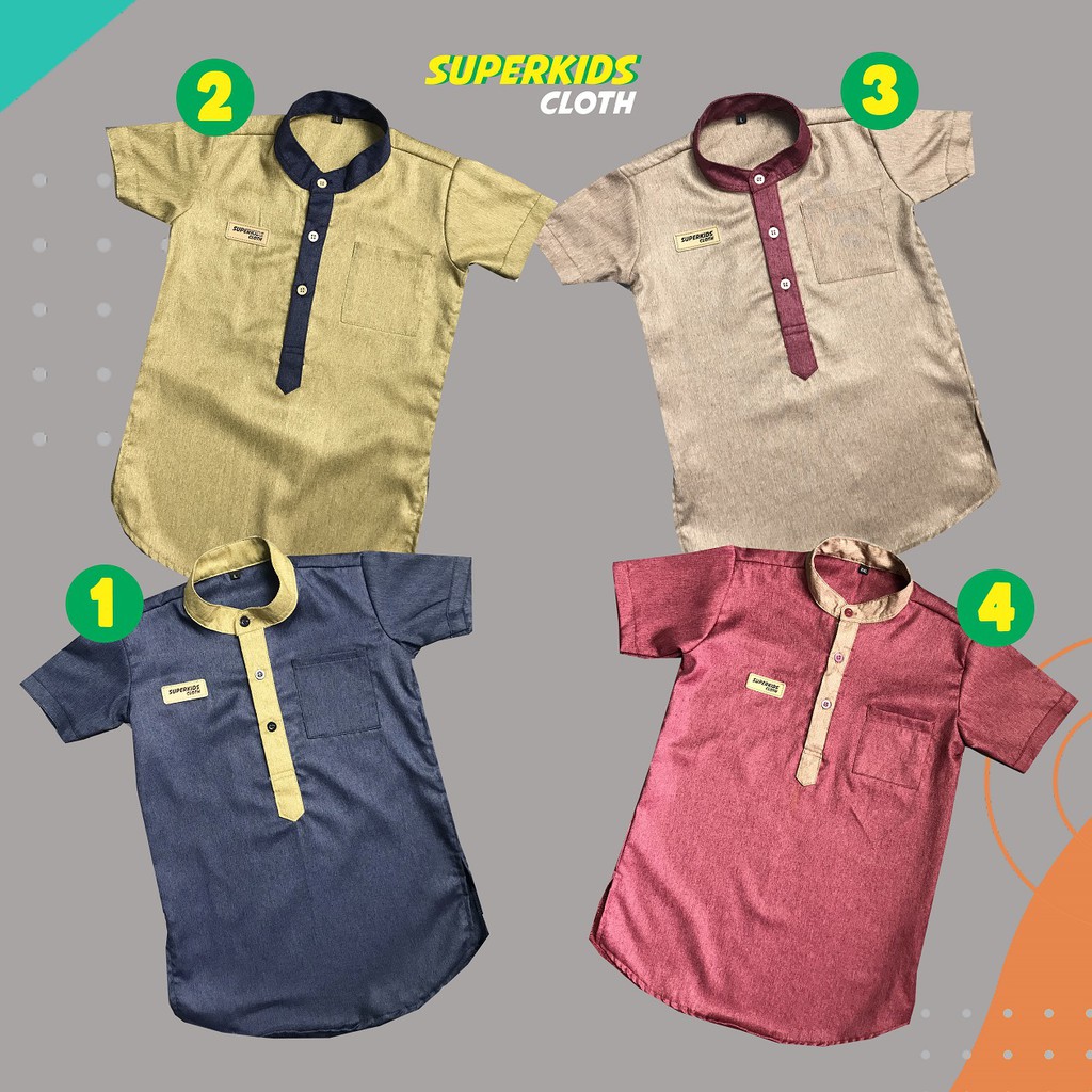 KOKO ANAK KURTA ANAK LAKI LAKI SUPERKIDS 1 - 11 Tahun