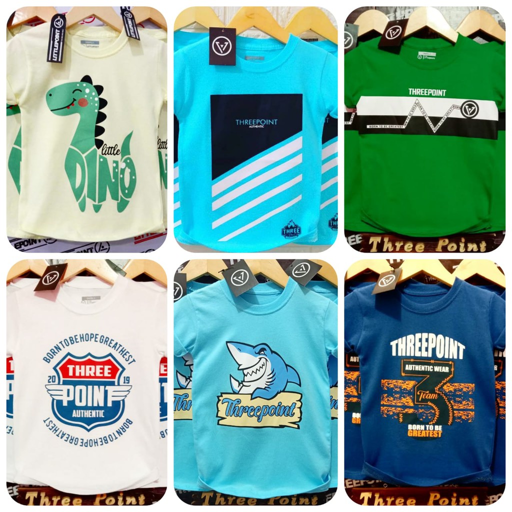  KAOS  ANAK  DISTRO three  point  Shopee Indonesia