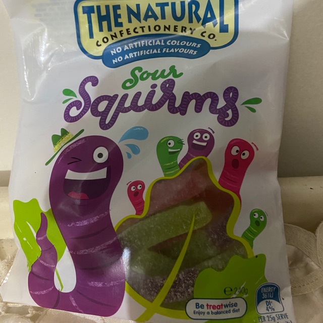 

The Natural Confectionery Co SOUR SQUIRMS gummies original Australia Aussie product