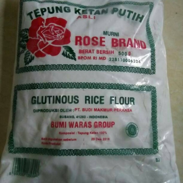 

Ketan-Beras-Tepung- Tepung Ketan Putih Rose Brand 500Gram/ Glutinous Rice Flour -Tepung-Beras-Ketan.