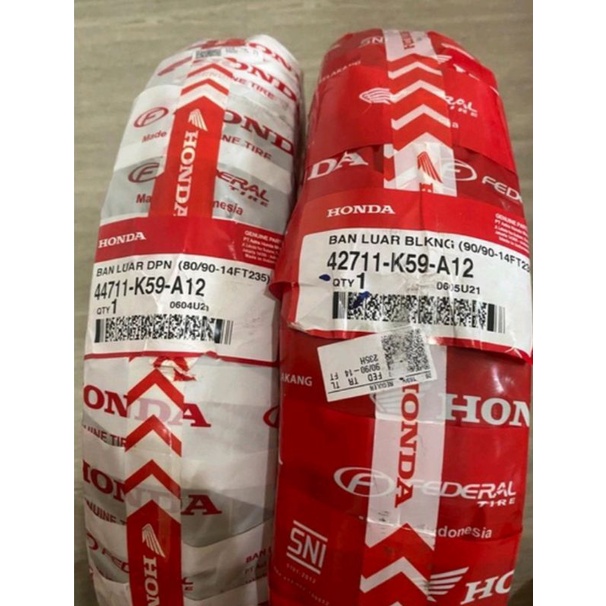 BAN AHM tubles tubetype ring 14 80/90 90/90 80 90 90 90-14 federal original DEPAN 80/90 BELAKANG 90/
