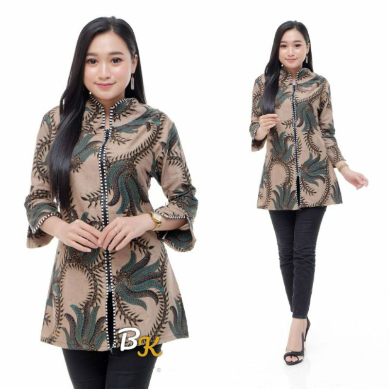 ATASAN BATIK WANITA MODEREN BATIK WANITA KANTOR COUPLE