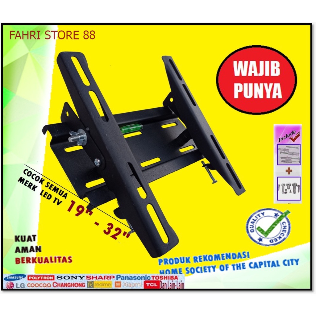 PROMO  BRACKET TV led AQUA BRACKET TV KHUSUS AQUA 19 sampai 32 inch PASTI COCOK BREKET TV dinding BR