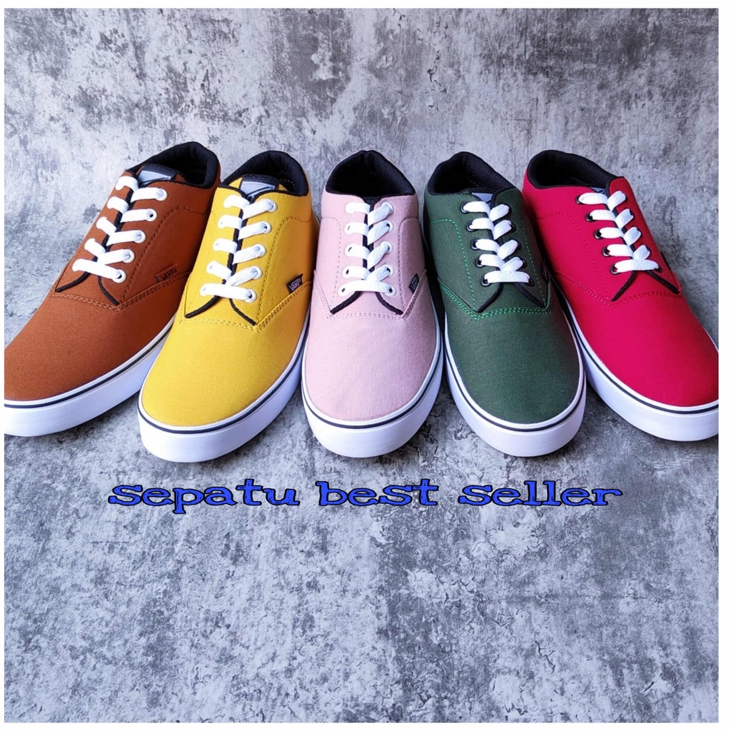 Ready Stok Sepatu Sekolah Vans Era Authentic California Full Colour Pria Wanita Termurah Tanpa Box