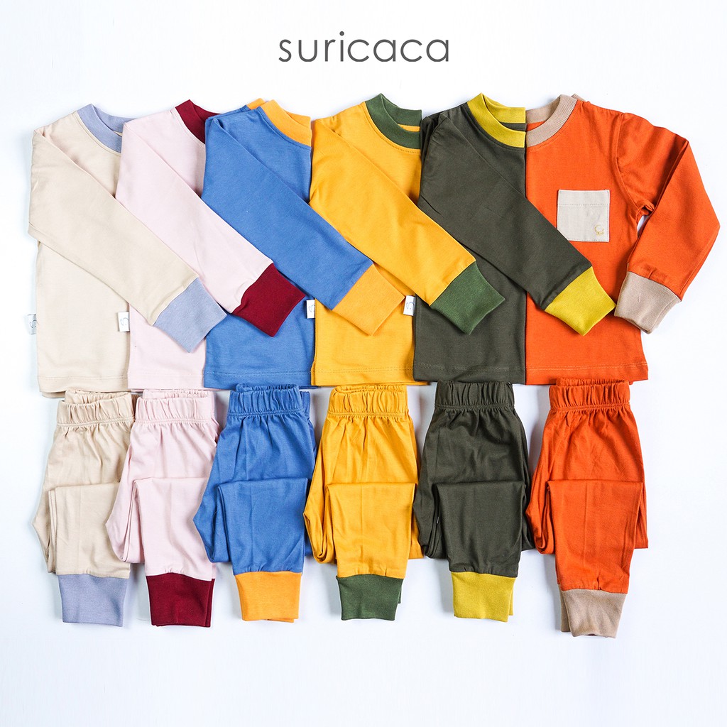 SURICACA Buona Pajamas Setelan Baju Anak Lengan Panjang - Retro Series 4C
