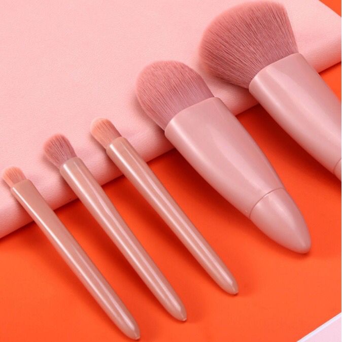 ENZ ® Kuas Cermin 5 in 1 / Brush Make Up Set 5 in 1 / Set Brush 5 in 1 + Cermin / Kuas Makeup Cermin 1109