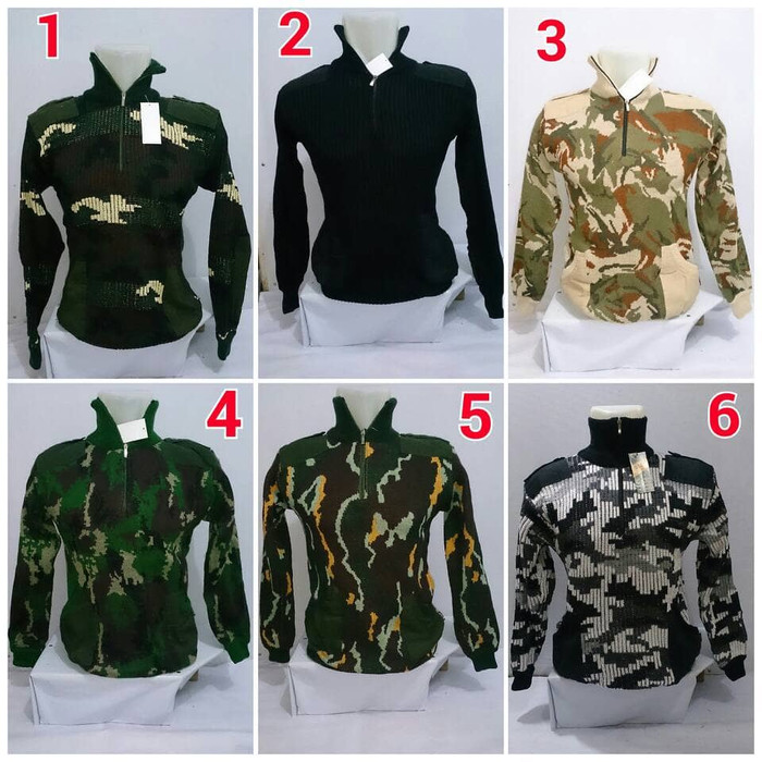 Sweater Army Rajut-Sweter Rajut Jaket Loreng Jaket Army Jaket Gurun Terbaik