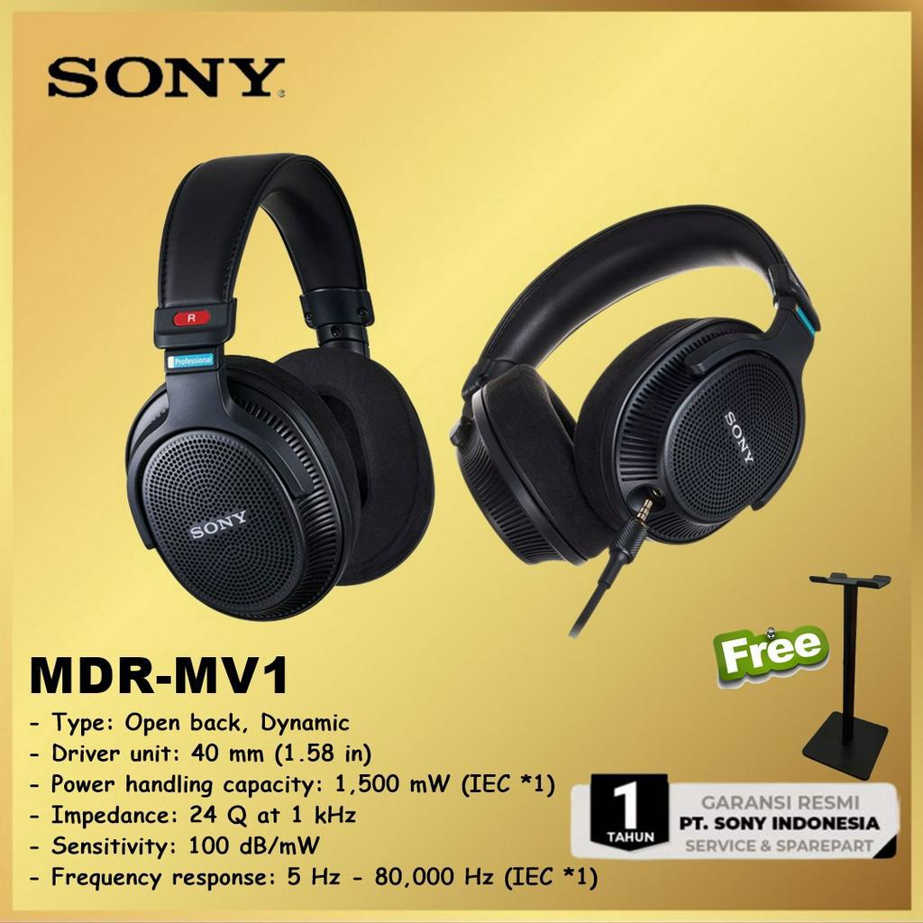 Sony MDR-MV1 Headphone Studio Monitor Open Back Headset 6.3mm MV 1