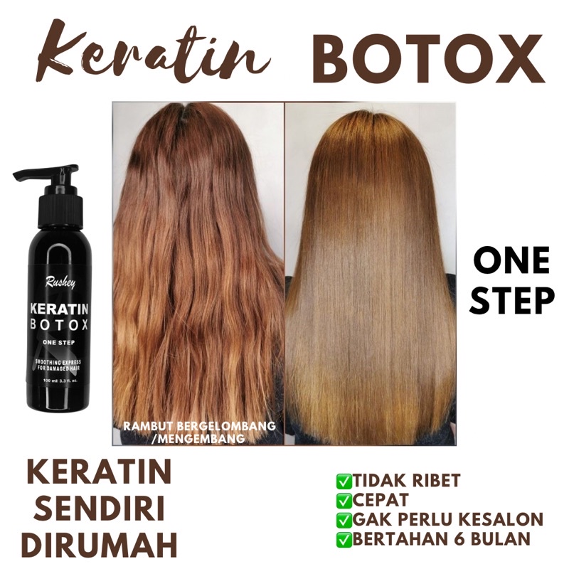 smoothing keratin one step pelurusan rambut dirumah