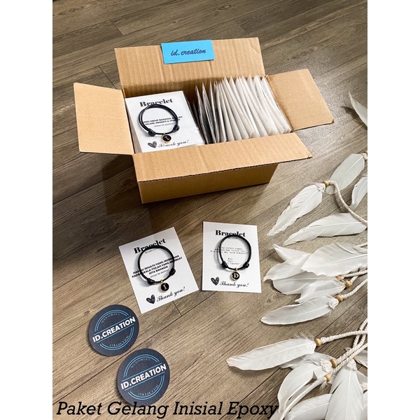 Paket Usaha Gelang Reseller (Gelang Polos Inisial Magnet Kupu Kupu)