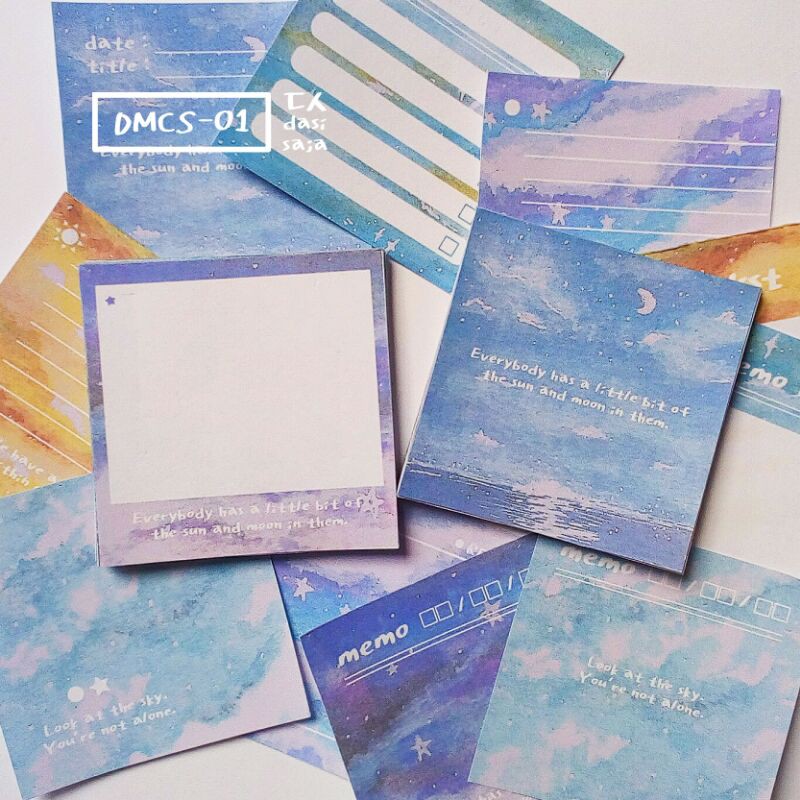 

Cloudy Skies Mini Memopad/Memo Paper | Kertas Memo Galaxy Aesthetic