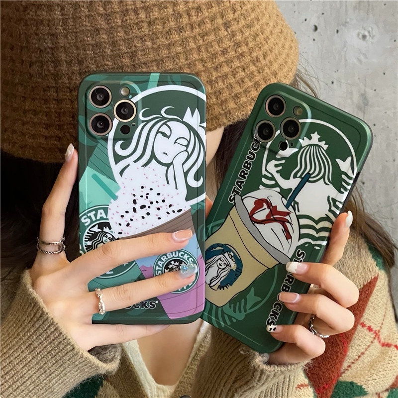 Soft Case Bahan Tpu Desain Starbucks Untuk Iphone 7 8 Plus 12 11 8 X Xr Xs Max 13 11pro 12 Pro Max Se 2020