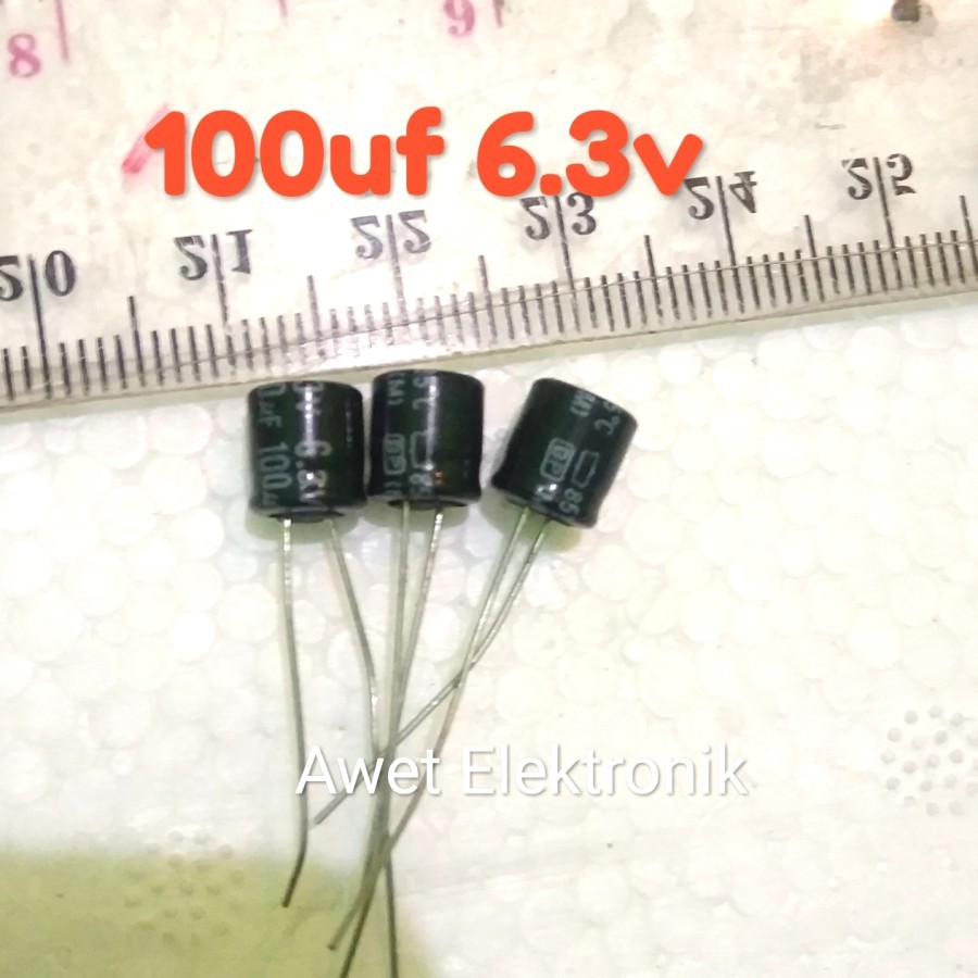 kapasitor 100uf 6.3v elko 100uf 6.3v elco 100uf 6.3v