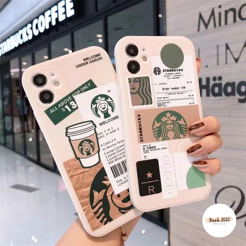 Soft Case TPU Desain Starbucks Untuk Iphone 13 12 11 Pro Max X XR XS Max 6 6s 7 8 Plus SE 2020