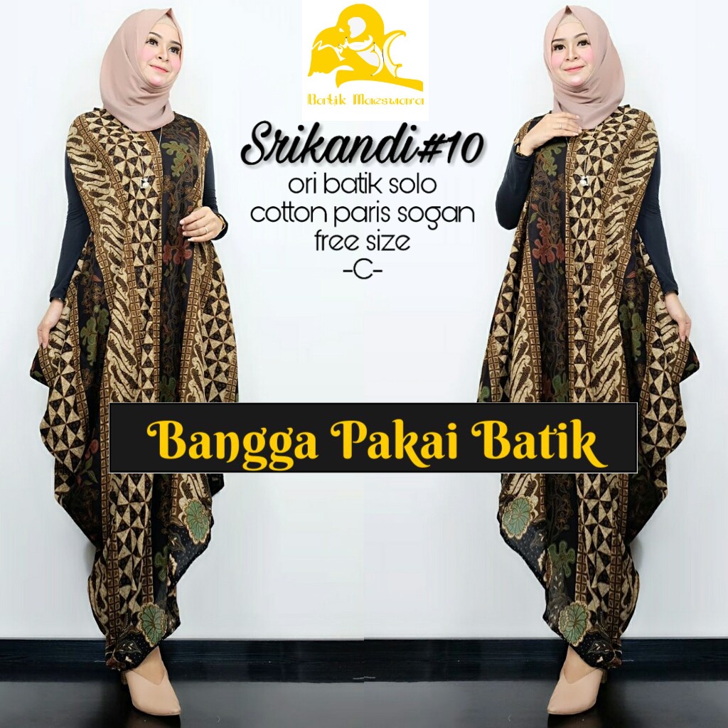 NEW DRESS KAFTAN BATIK ASLI KAIN HALUS BATIK PREMIUM MODERN Batik Srikandi 10 Seri C Rayya Atasan Mo