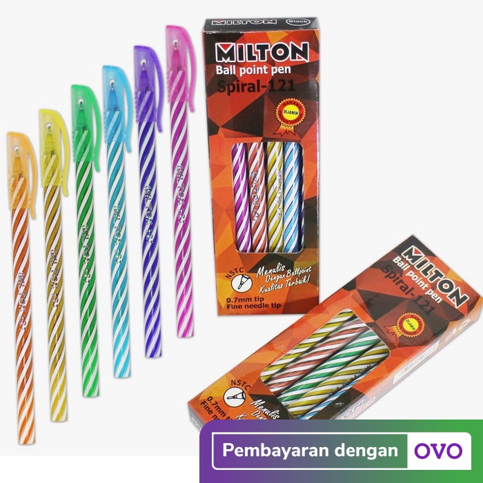 

Ball Pen / Pulpen / Pena Milton 121 / Direct fill BLACK INK/terbaik