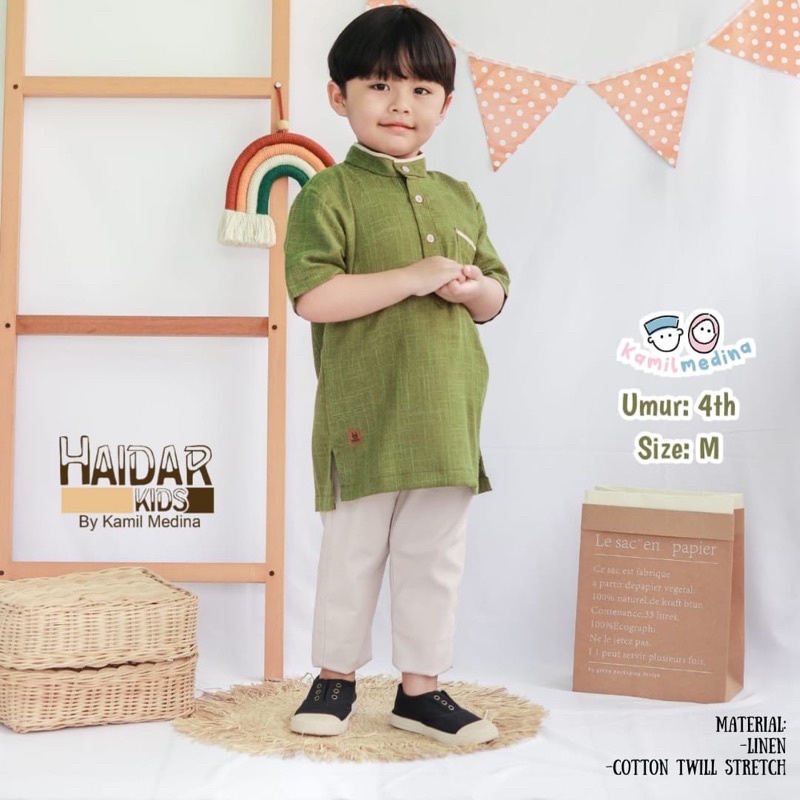 Setelan Kurta Anak Set Koko Haidar by Kamil medina