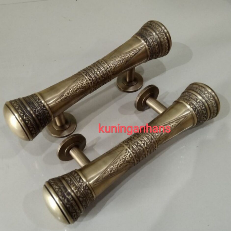 gagang pintu handle pintu rumah kuningan antik godo 20cm