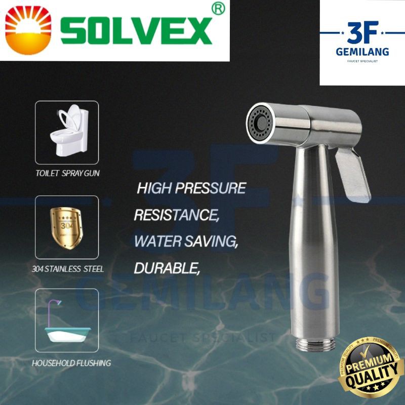 SOLVEX - JET SHOWER TOILET SET STAINLESS STEEL PREMIUM QUALITY