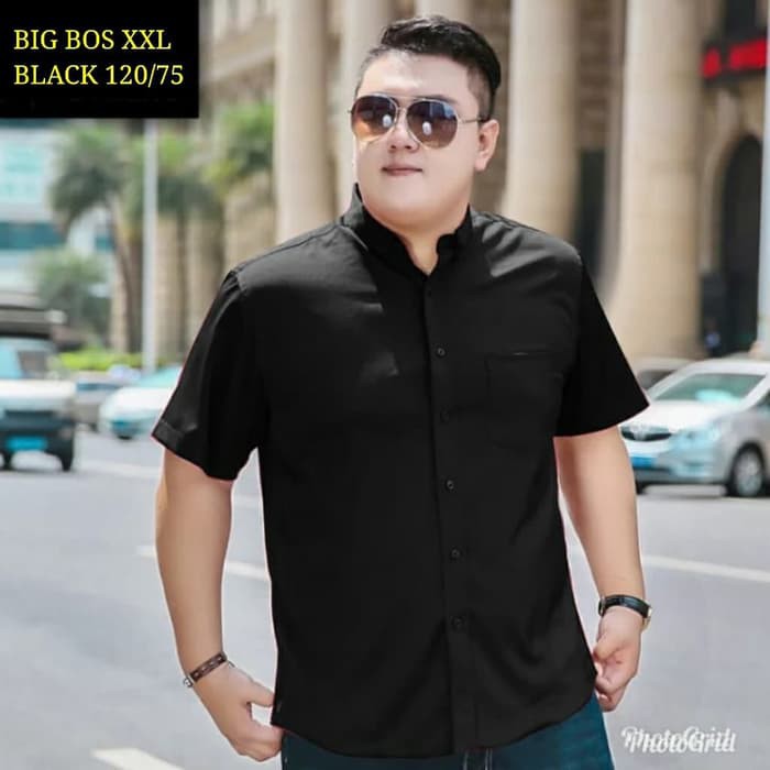 EYS - MT - Pakaian baju pria pendek Kemeja Pria Polos Pdk JUMBO Big Boss