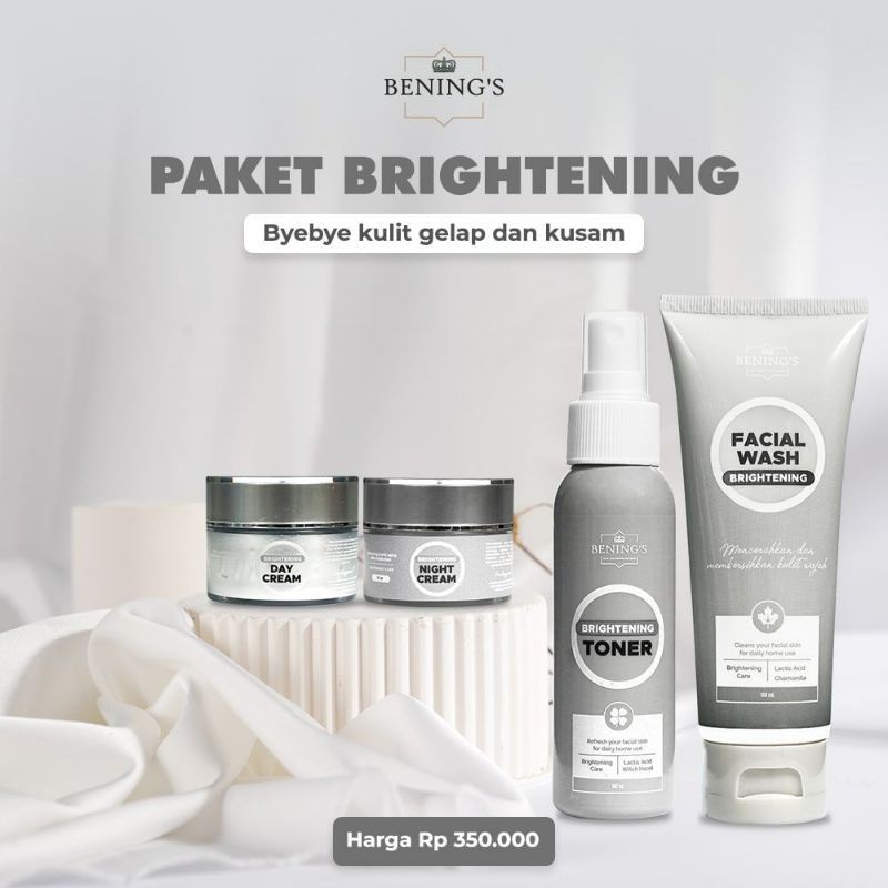 RESELLER RESMI PAKET BRIGHTENING BENINGS SKINCARE BY DR OKY PRATAMA PAKET MENCERAHKAN