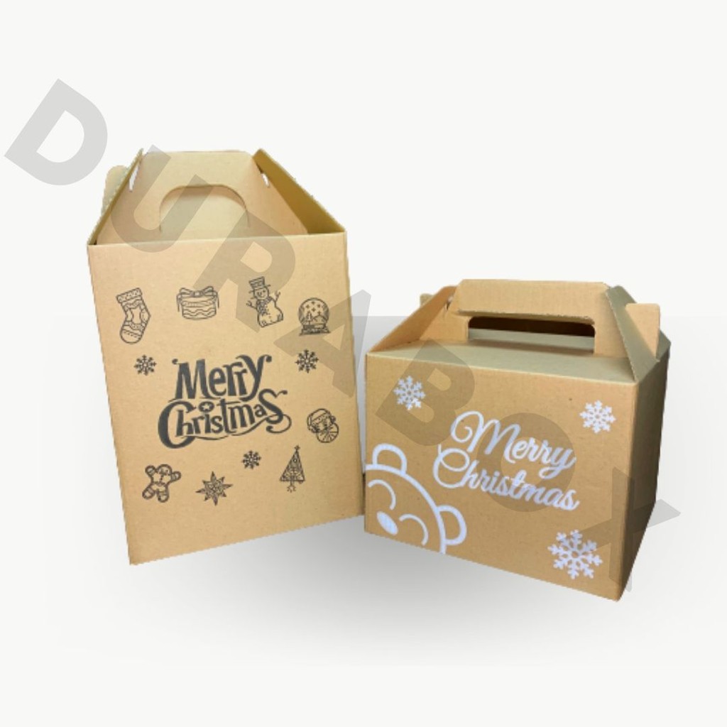 

V GABLE NATAL, CHIRSTMAS | KARDUS / KARTON BOX CORRUGATED - KEMASAN / PACKAGING / PACKING MAKANAN