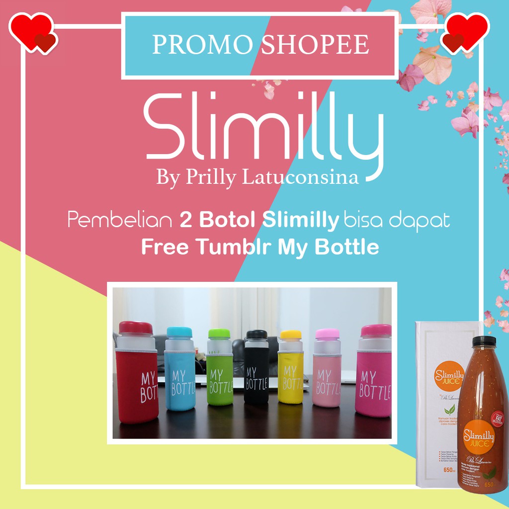 Paket Hemat 2 Botol Slimily Xtra Slim Fat Blocker + Free 1 Tumblr Cantik