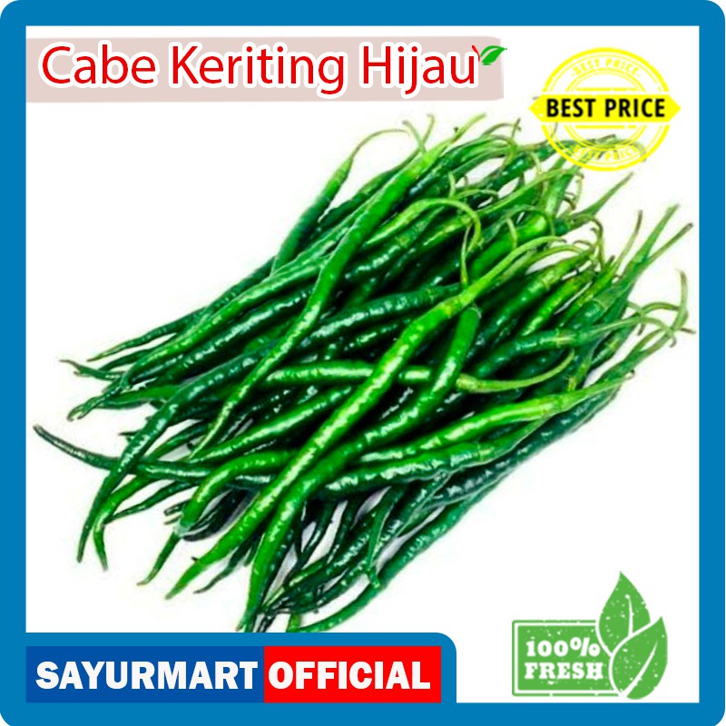 

Cabe Hijau Keriting Cabai Kriting Hijau 0,1 kg