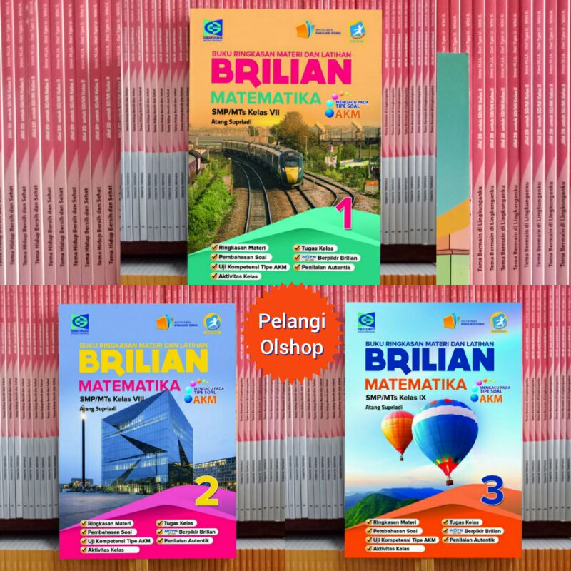 BUKU BRILIAN AKM MATEMATIKA SMP/MTS KELAS 7 8 9 REVISI K13N GRAFINDO