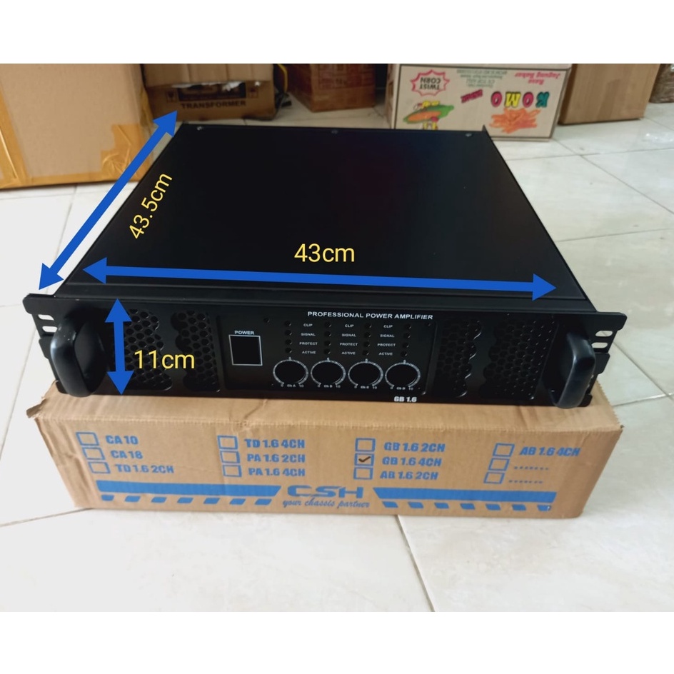 BOX POWER AMPLIFIER 4CH GB 1.6 Box power amplifier 4 channel GB1.6 2U