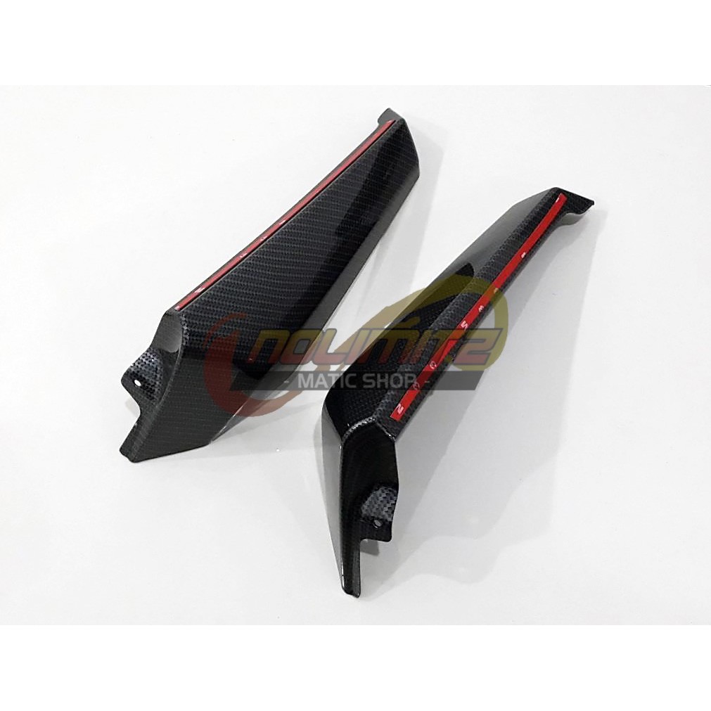 Winglet Windshield Sayap Pijakan Kaki Depan NEMO Carbon Yamaha NMAX