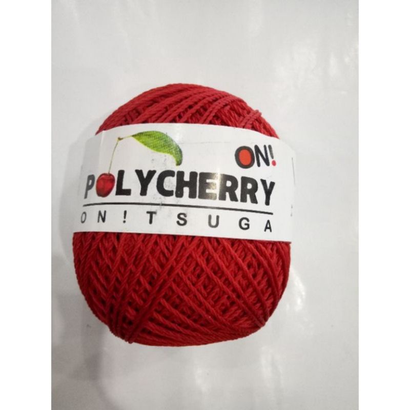benang rajut onitsuga polycherry merah