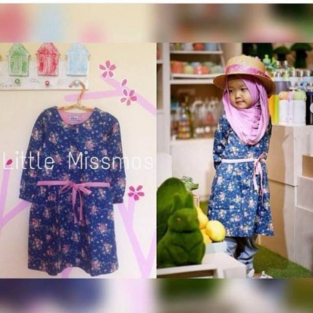Tunik Katun Jepang Motif Bunga Shabby Littlemissmos
