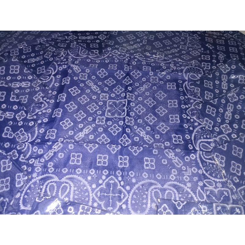 Slayer Bandana batik Klasik Biru Segi Empat Murah