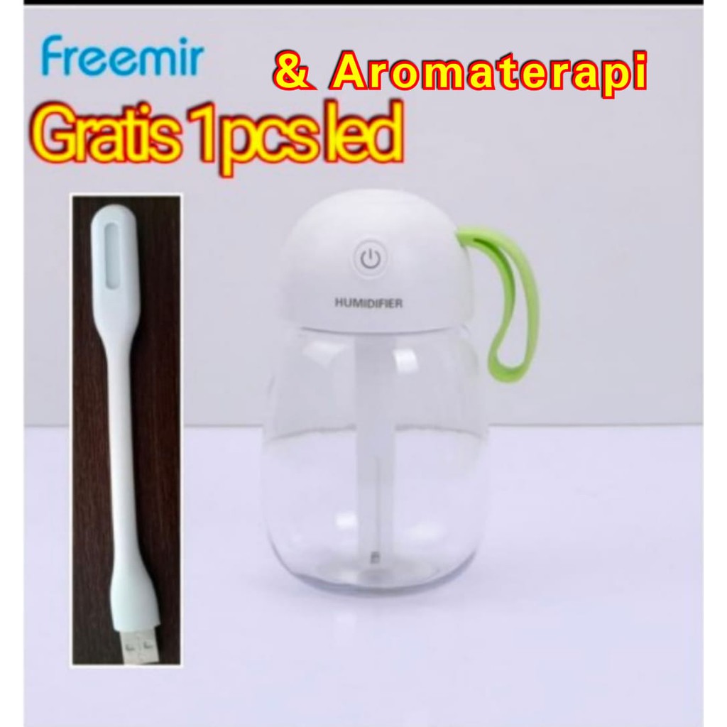 Diffuser Oil / Humidifier / Aroma Terapi - Motif Botol LED Colour 300mL PUTIH