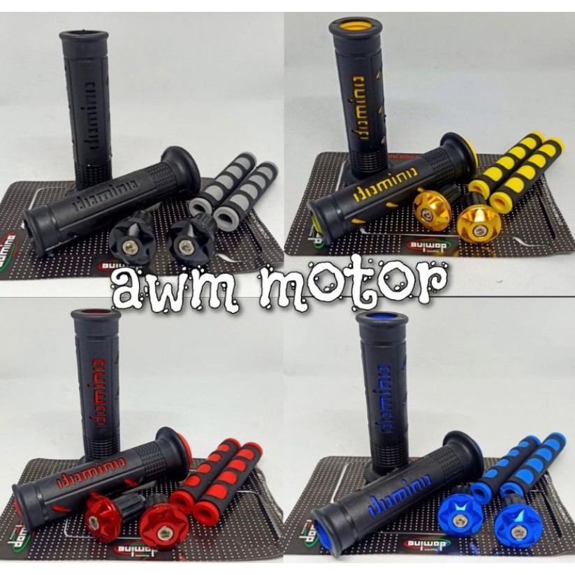 Hangrip domino plus jalu stang plus karet handle nmax,pcx ,Vario,baet,vixion bisa buat semua motor