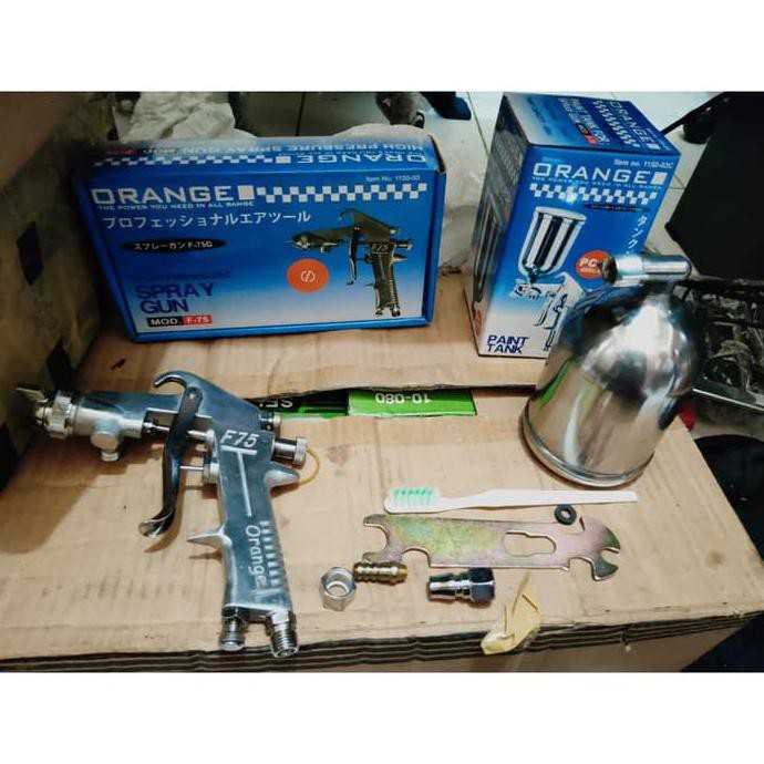 SPRAY GUN ORANG F75 F-75 F 75 TABUNG ATAS ORANGE KUALITAS BAGUS