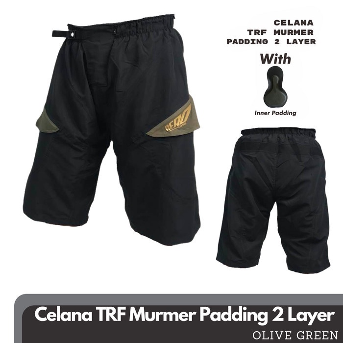 Celana Sepeda Padding pendek GCBrand Aero TRF Olive Green