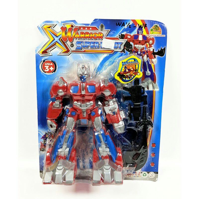 MAINAN X WARRIOR SUPER ROBOT OCT 9951 &amp; X GALAXY 9950 SEPERTI TRANSFORMERS ADA PISTOL MAINAN DAN PEDANG