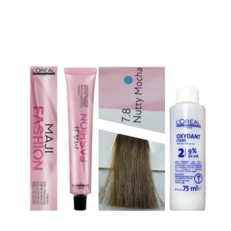 cat rambut loreal majifashion no 7.8 ( Nutty Mocha)
