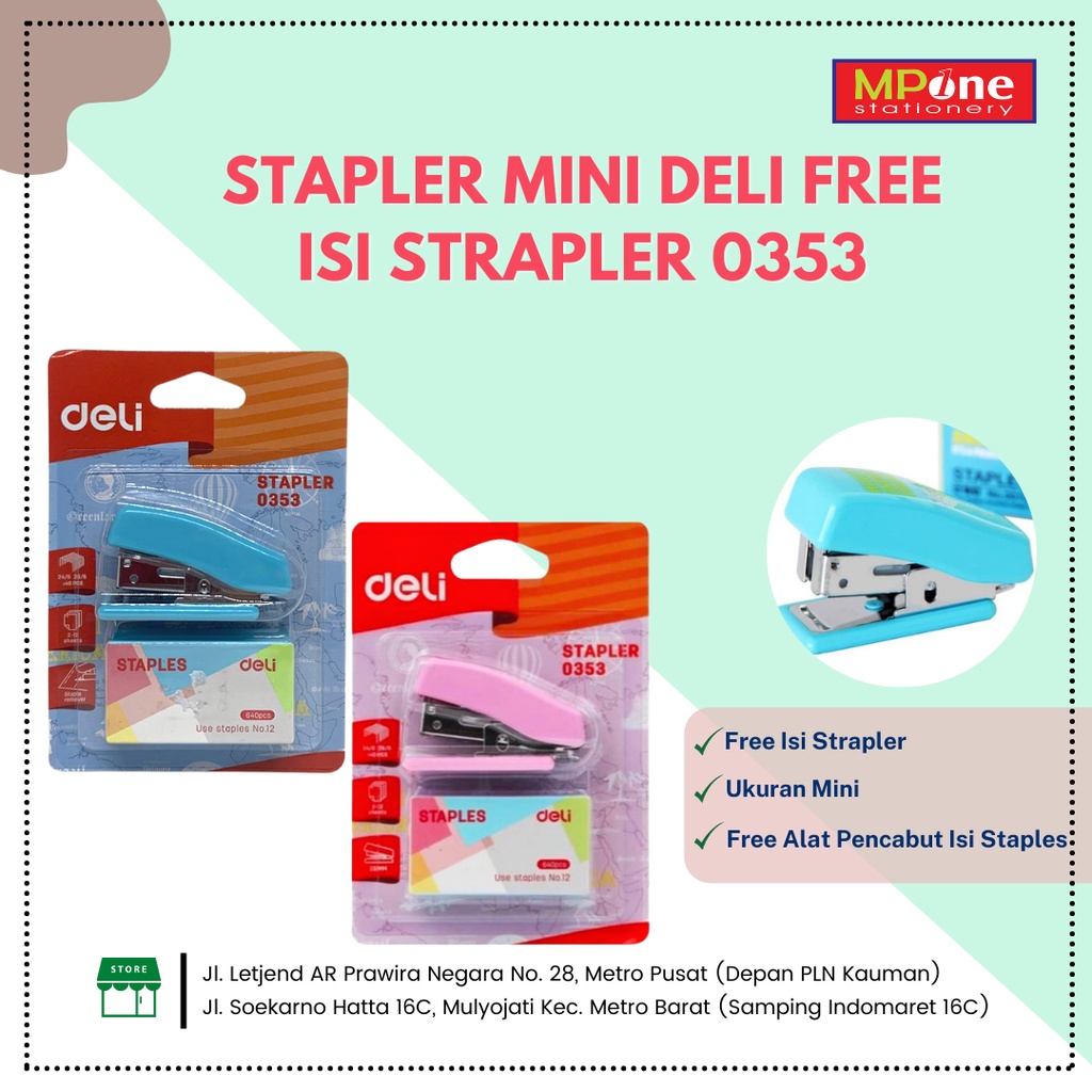 

Strapler Mini Deli Free Isi Strapler 0353