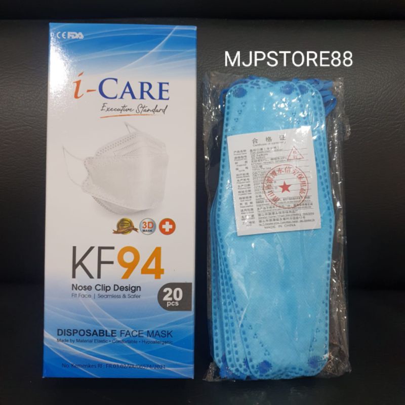 Masker KF94 4Ply  Icare Evo Warna 1Box Isi 20Pcs